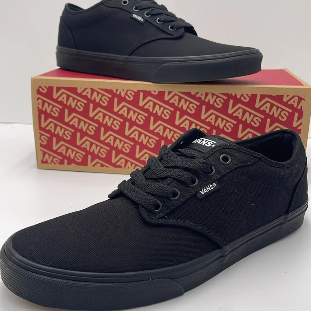 Vans Men's Black Canvas Sneakers Atwood (Canvas) Black/Black
VN000TUY186 - Picture 15 of 16
